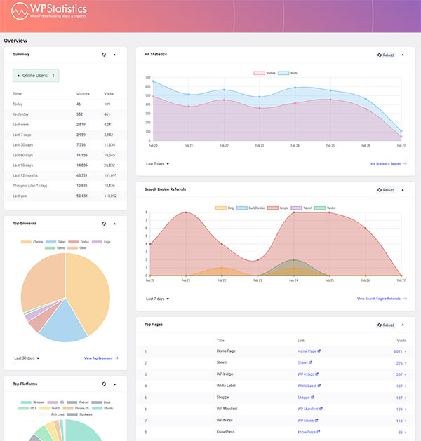 워드프레스 플러그인 WP Statistics